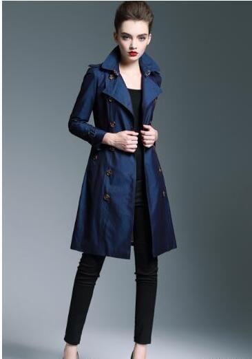 trench mujer azul marino