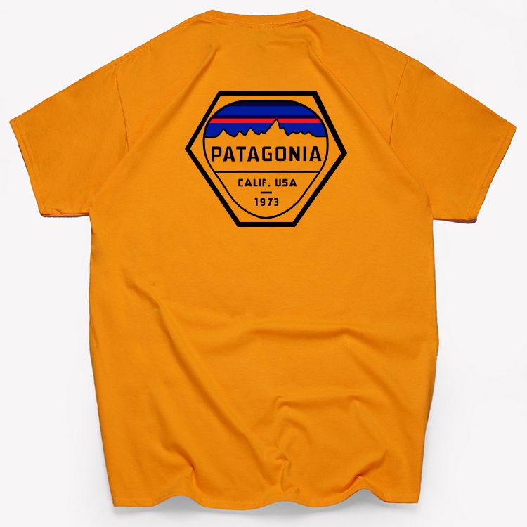 Uomo/Donna Patagonia Capilene® Cool Merino Graphic Shirt Camp 4 Boulder:  Hawk Gold | T-Shirt • Andreamsmith