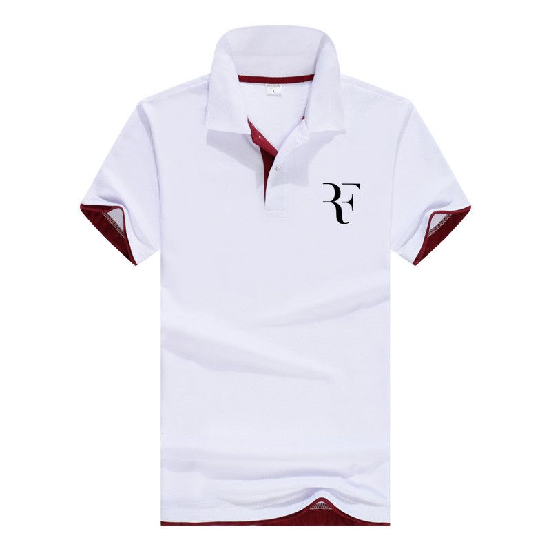 Nueva Roger Federer llegada venta caliente camisas de polo hombres primavera verano 13 colores moda Casual manga corta