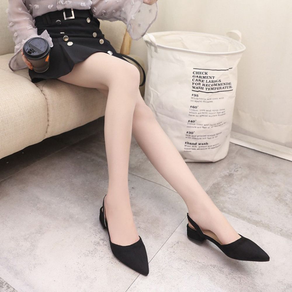 low heel pointed toe shoes