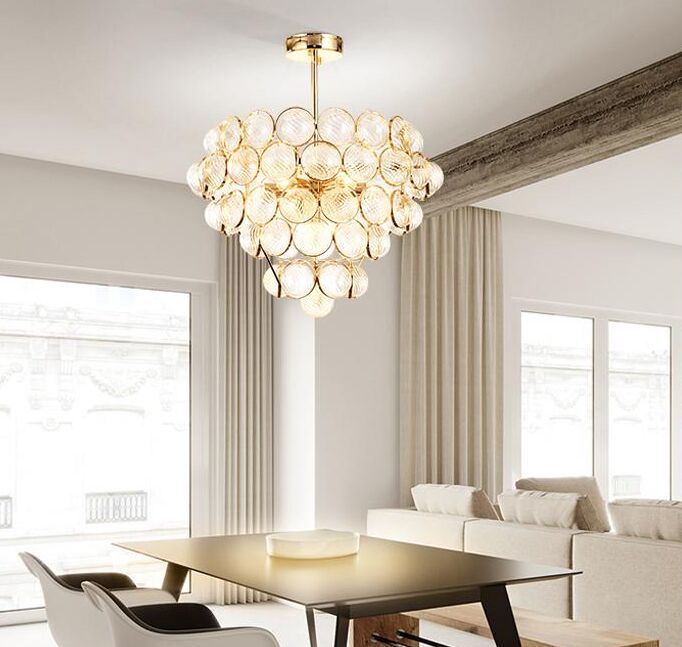 Cristal modernas Lámparas luces Fixture luces LED de oro Living Room Lámpara