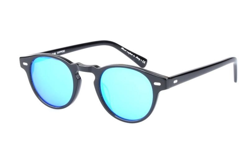 Black Frame Blue Lens