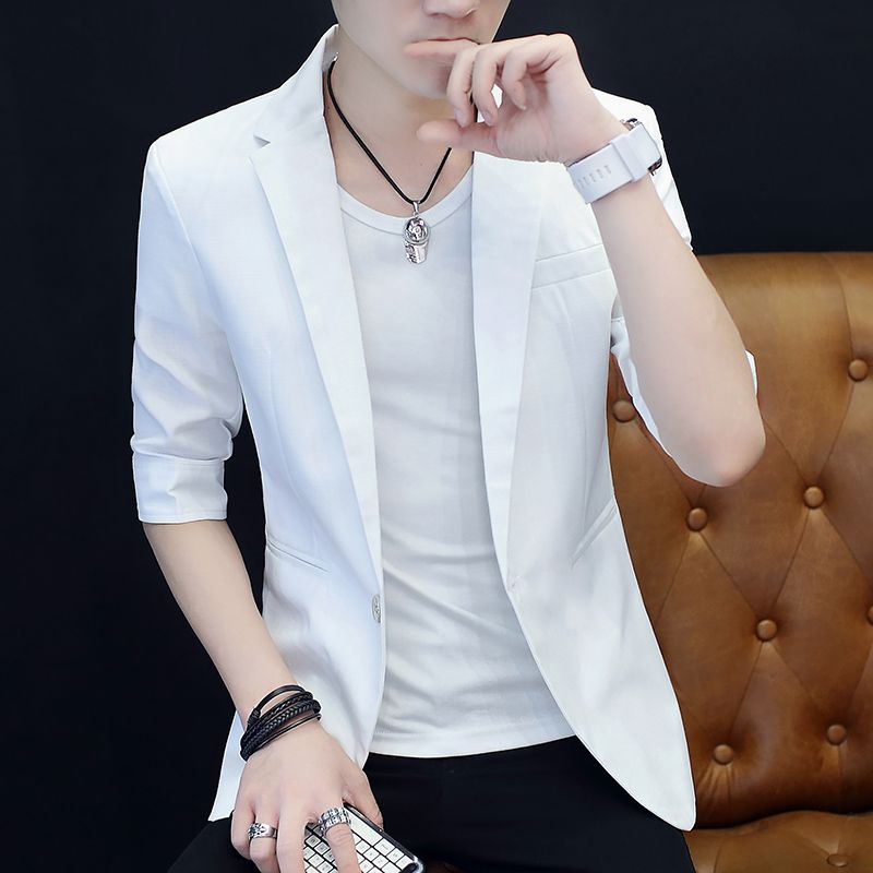 single button blazer mens