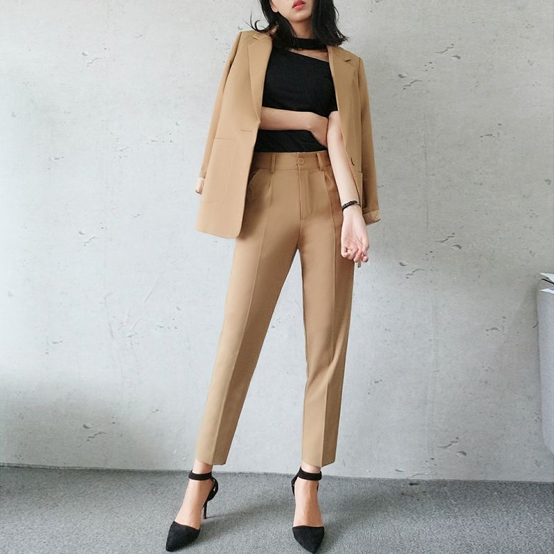 brown formal pants