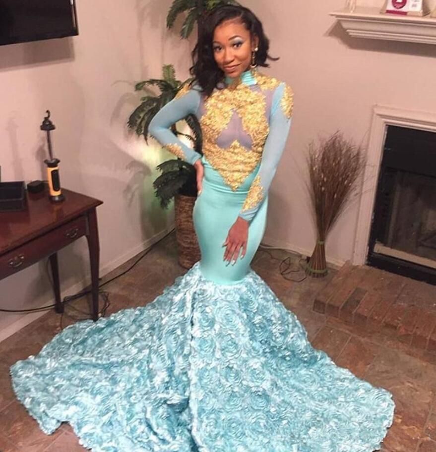 Girls Long Mermaid Prom Dresses ...