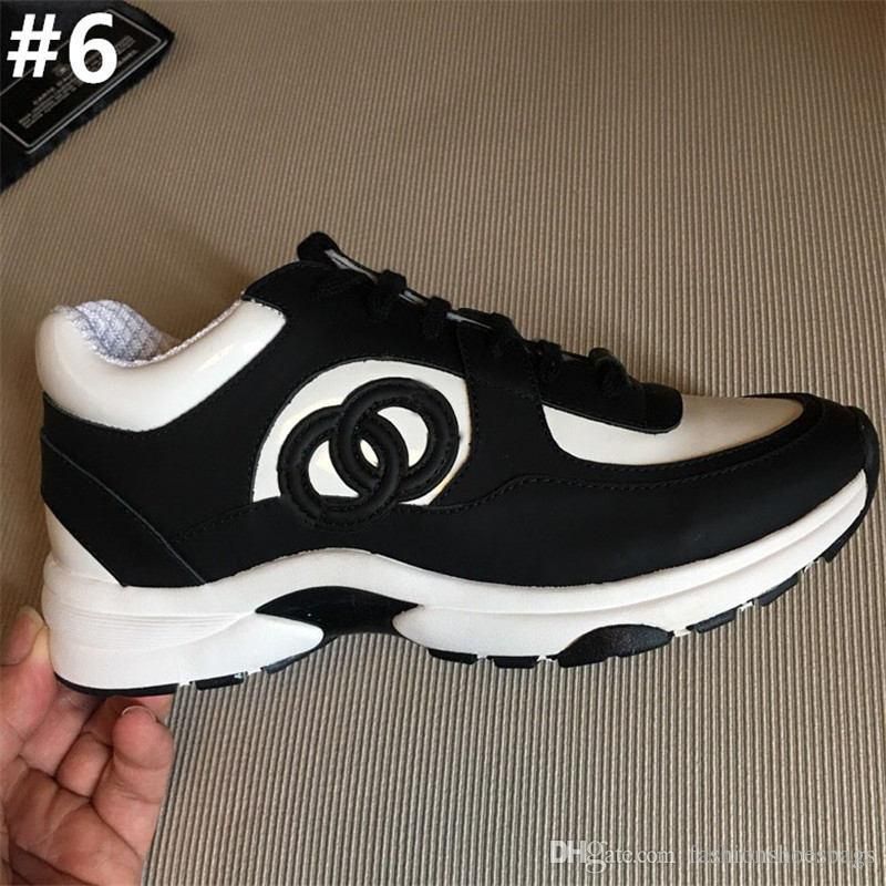 2019 Channel Runners Leather White Black Sneakers Luxury Brands Shoes Lace  Up Tie Flat Trainer Men Women Platform ShoesChanel From  Shanghai88888888, $139.9