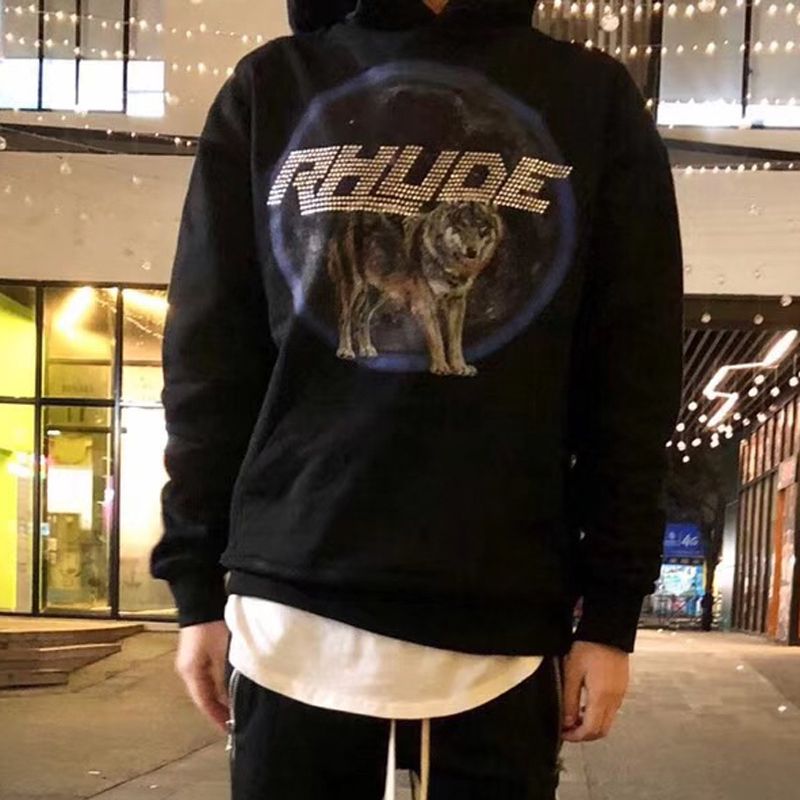 rhude wolf hoodie