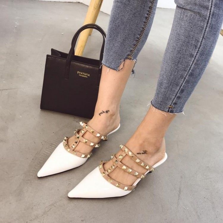 Compre Deusa2019 Fresco Rebite Verão Alta Baotou T Trazer Meia Chinelo  Mulher Afiada Gato Com Sapato Muller Barato | Entrega Rápida E Qualidade |  Pt.Dhgate