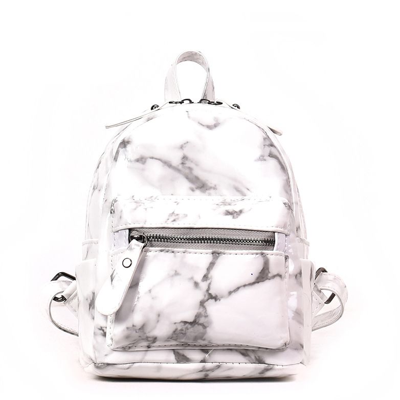 small white backpack
