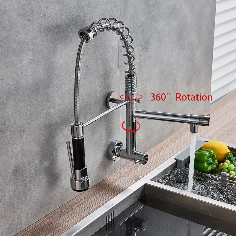 Best And Est Kitchen Faucets Wall Mounted Spring Faucet Handheld Spout Cold Water Tap Blacken Bronze Pull Down Sink For Dhgate Com - Wall Mount Pull Down Faucet