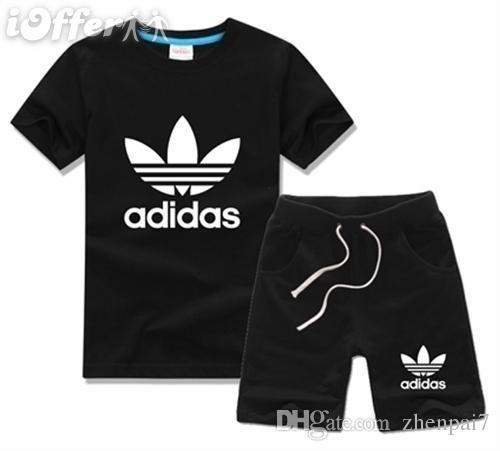 Marca de moda de verano Conjuntos de ropa infantil para niños y Conjunto de camisetas