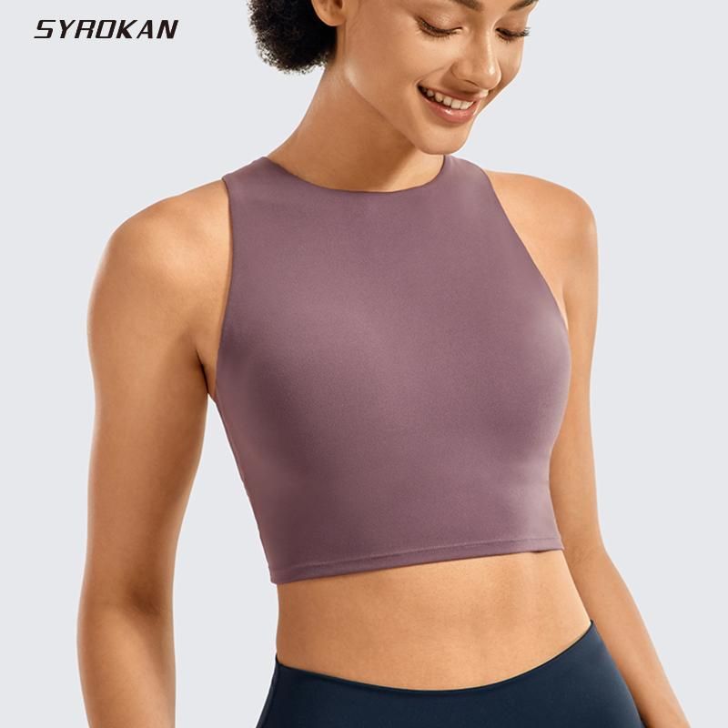 high neck yoga bra