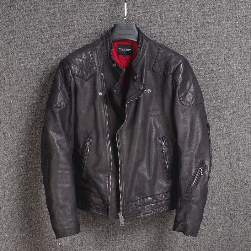 jaqueta de couro de vaca