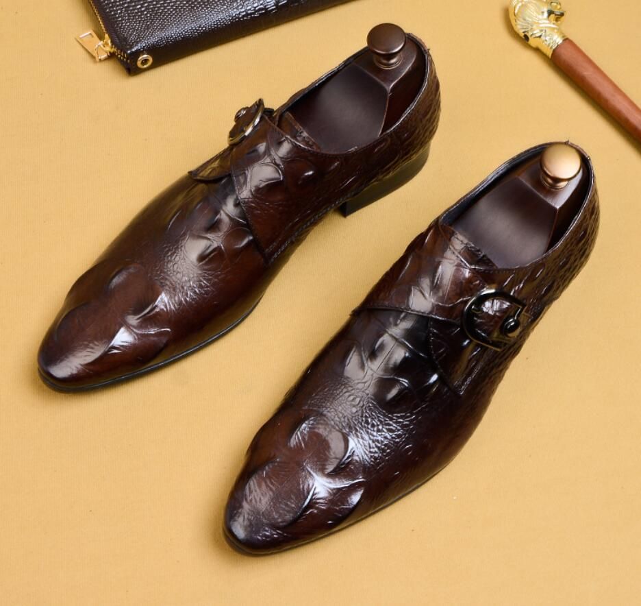 Nuevos zapatos de para italianos hebilla de diseñador para hombre Boda para