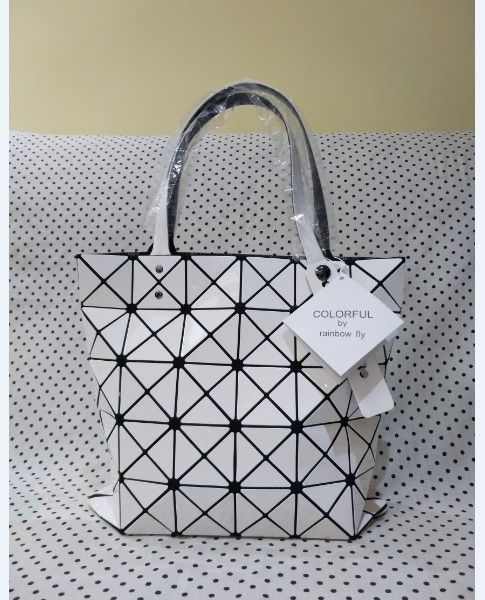 silver geometric figure bag