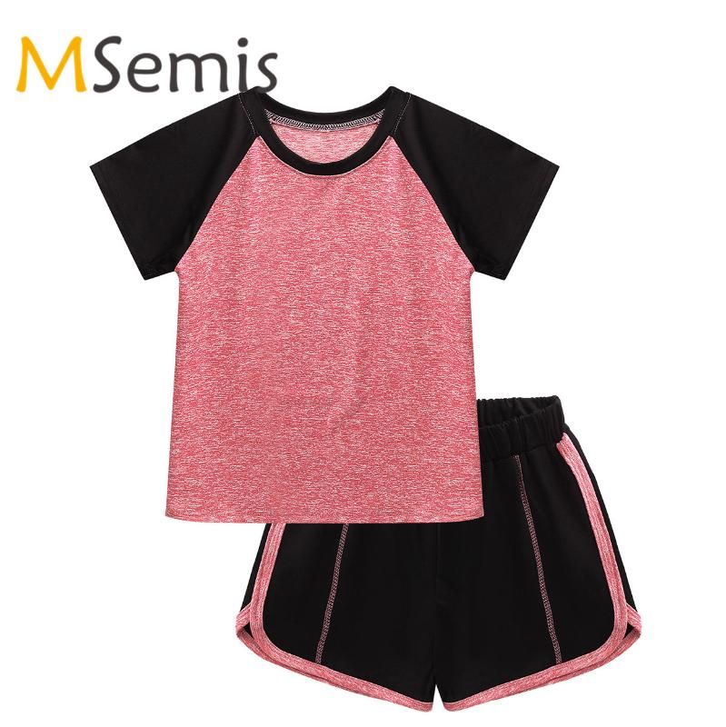 2021 Kids Boys Girls Activewear Sports Outfit Tops T Shirt With Shorts ...