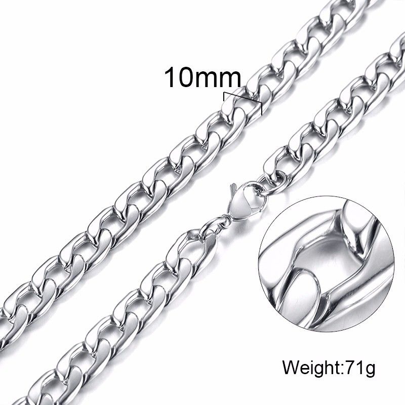 10mm silver 50cm