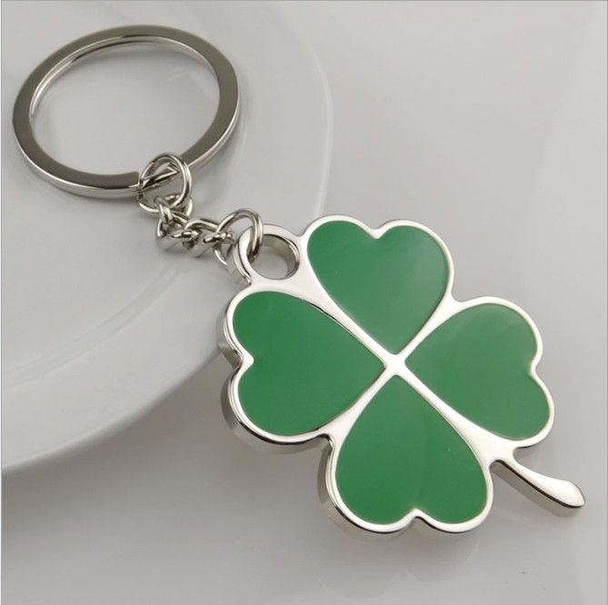 High Quality Green Leaf Keychain Fashion Creative Beautiful Four Leaf Clover Steel Lucky Key Chain Jewelry Keyring Key Chain Holder Leather Keychain From Yicstore 0 77 Dhgate Com