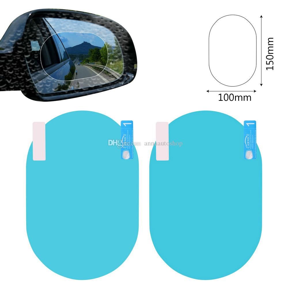 2pcs Car motorcycle rearview mirror anti-fog anti-glare waterproof film sticker*