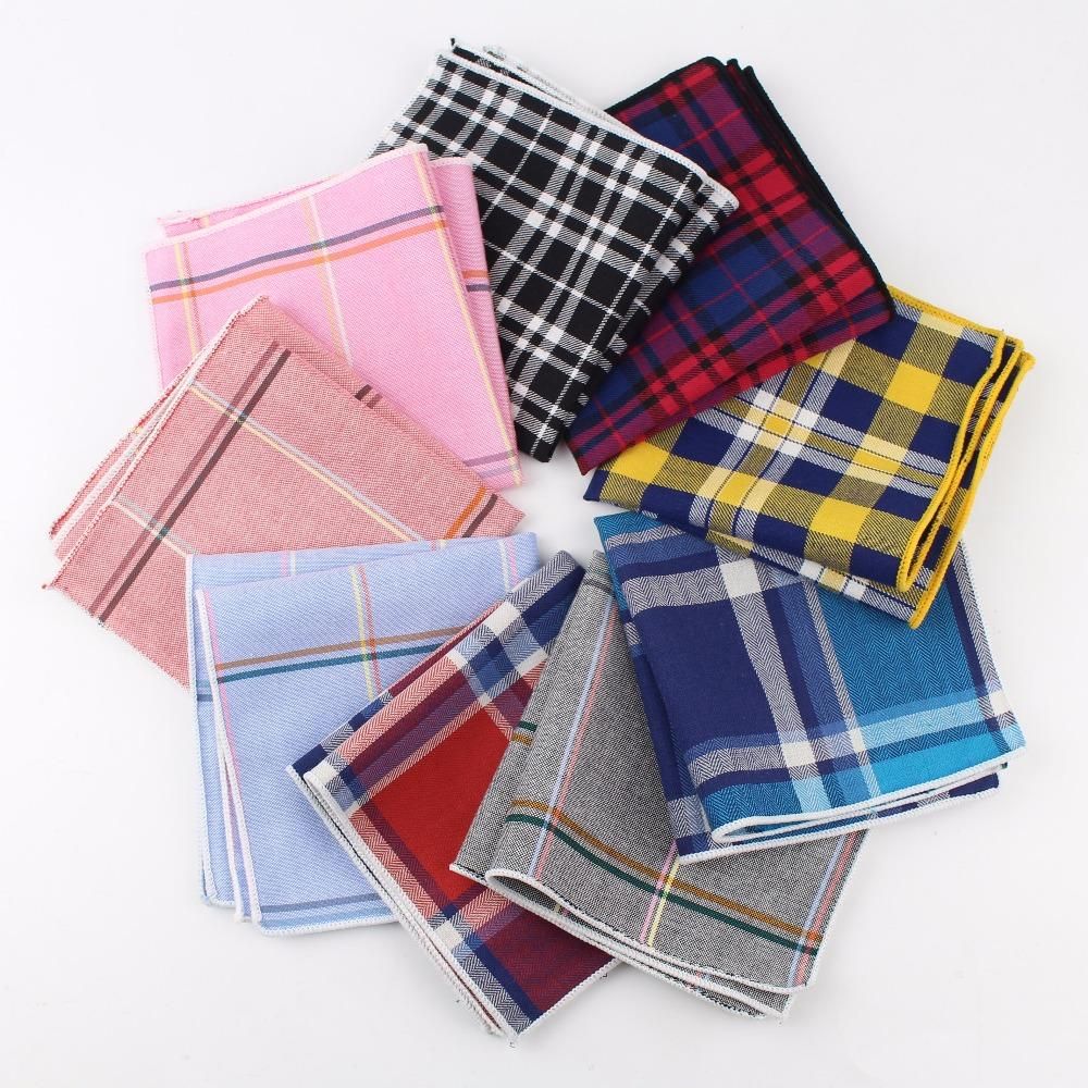 100% Cotton Handkerchief Scarves Vintage Hankies Men Pocket Square ...