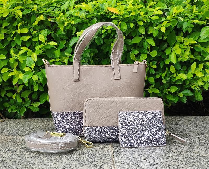 glitter bottom tote bag