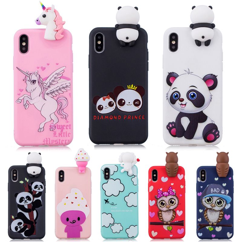 3d Soft Silicone Tpu Case For Iphone 7 7 Plus Cute Panda Owl ...