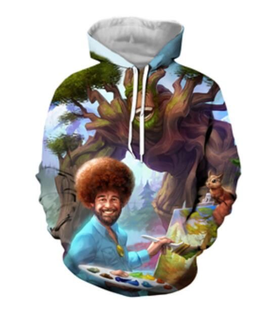 2020 2020 New Fashion Sweatshirt Men/Women Hoodies Bob Ross Celebrity