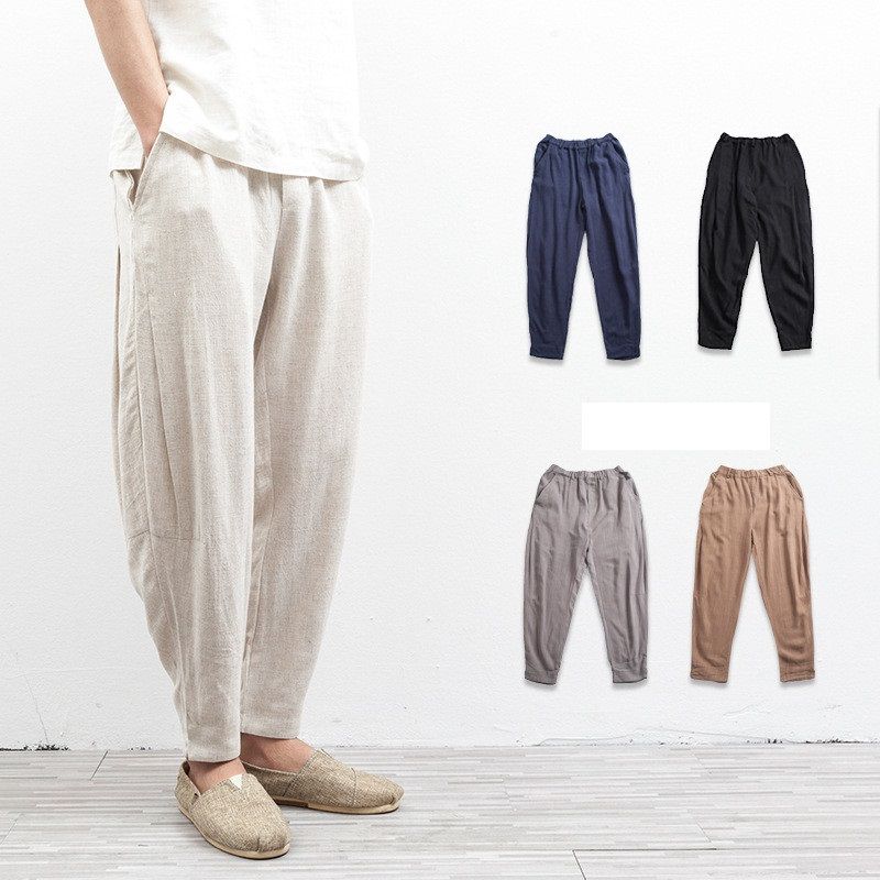 Compra Pantalones De Harén De Lino Hombres Jogger Pantalones Hombres Caída  Suelta Entrepierna Pantalones Hombre Chino Tradicional Harajuku Verano 5XL  Pierna Ancha Suelta Jogger Barato | Entrega Rápida Y Calidad | DHgate