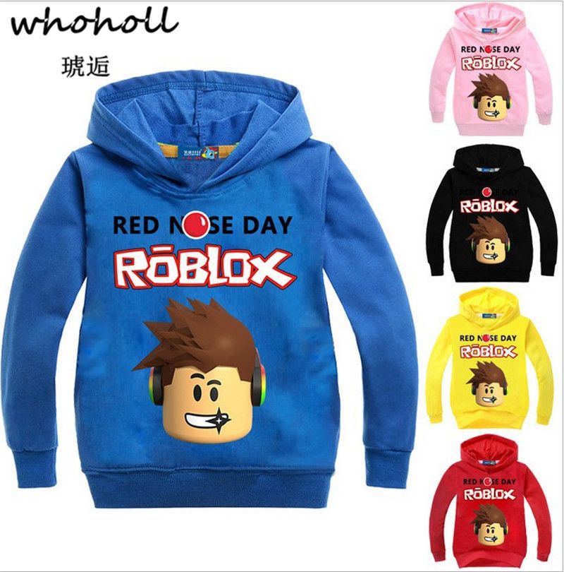 2020 Roblox Hoodies Shirt For Boys Sweatshirt Red Noze Day Costume