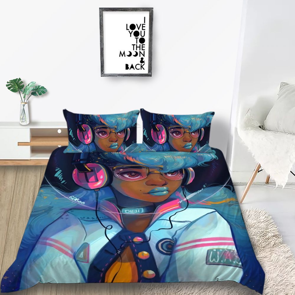 Cartoon Bedding Set Musical Artistic Fashionable Duvet Cover King