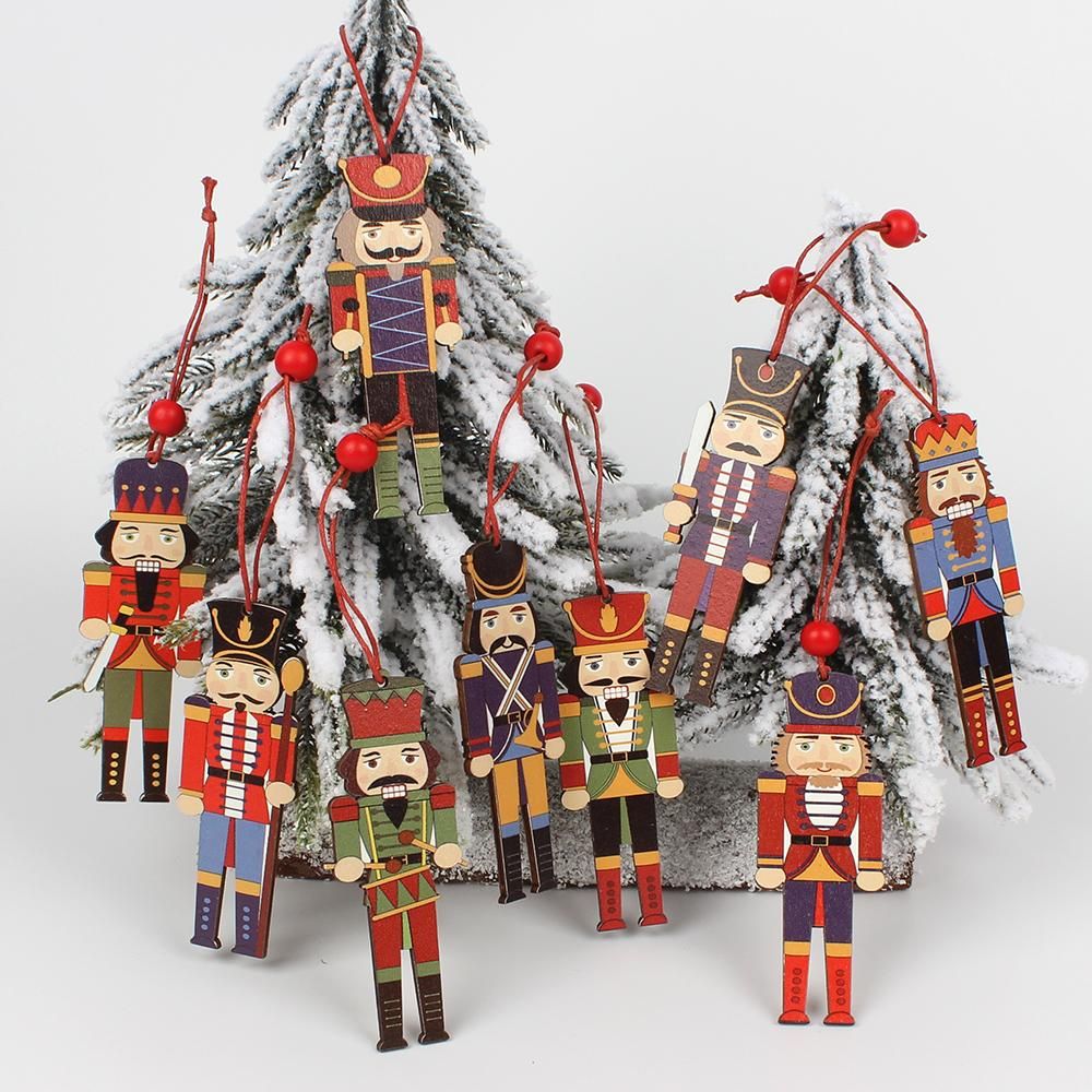 wooden nutcracker christmas tree ornaments