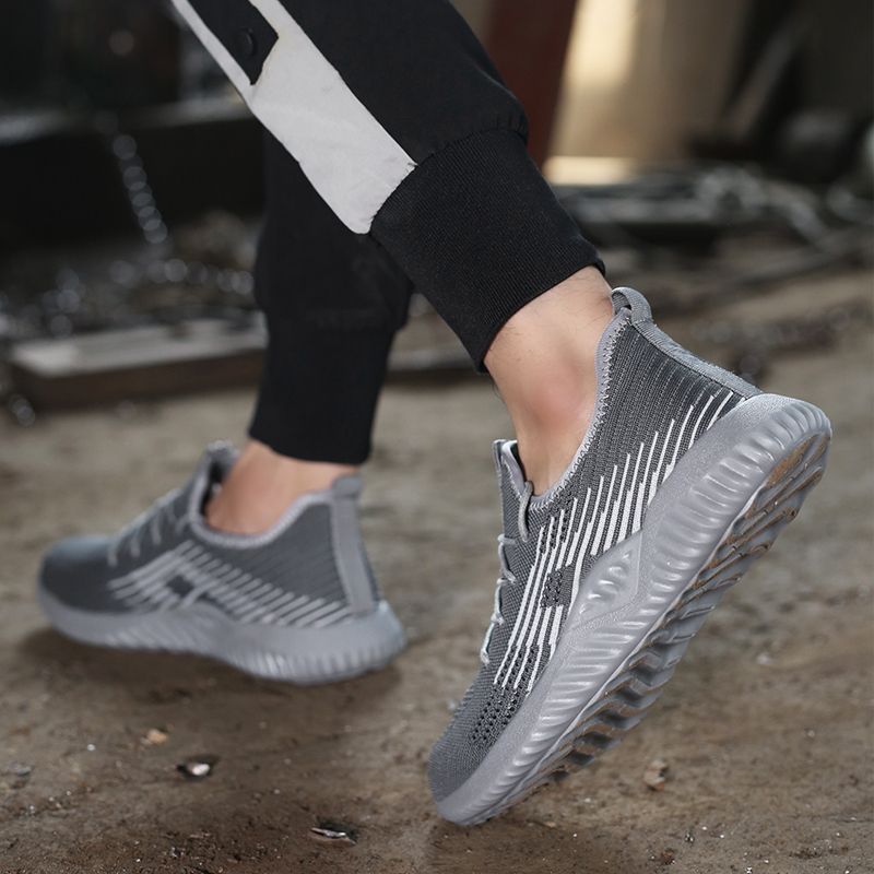Zapatillas de seguridad tejidas ligeras zapatillas de seguridad botas de seguridad punta