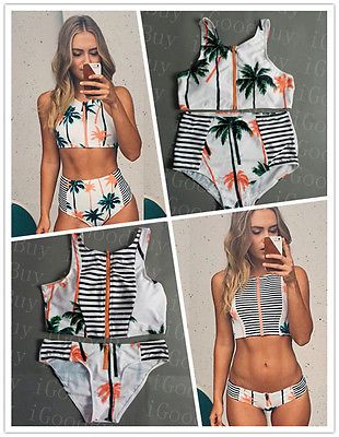 high neck padded swimsuit