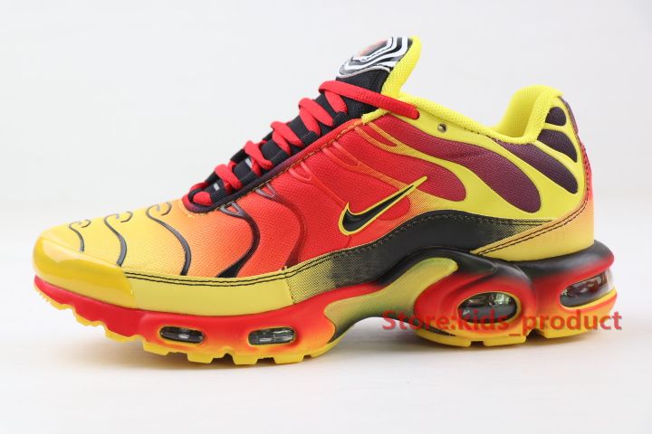nike air max plus fade chrome yellow bright crimson