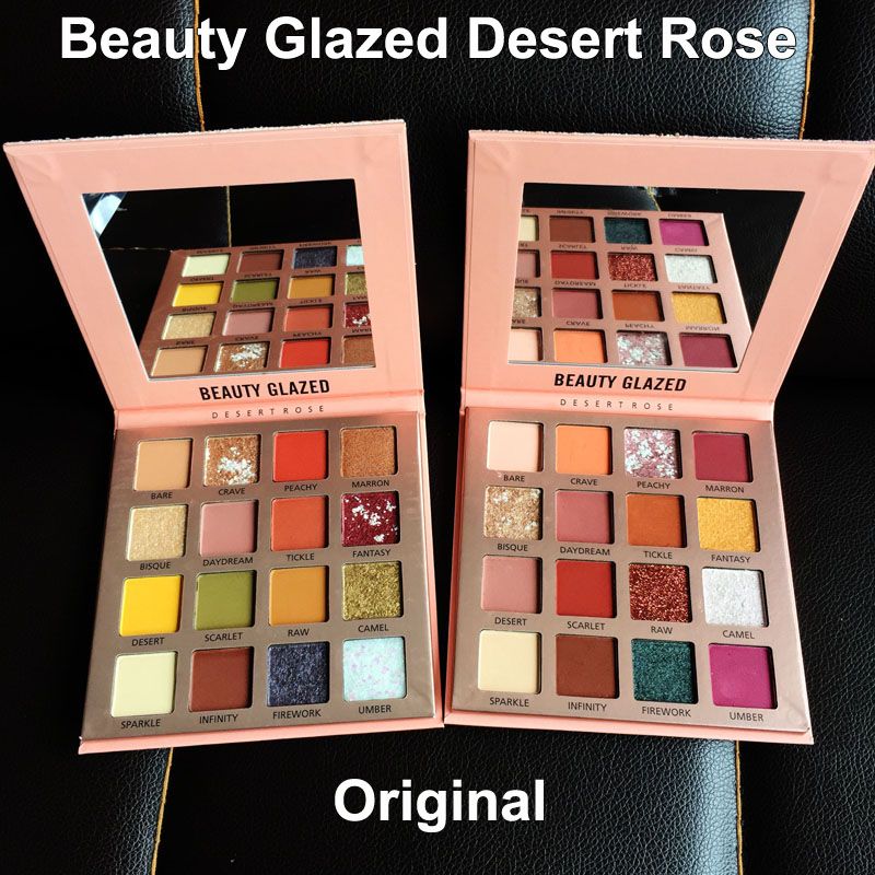 Download Beauty Glazed Eye Shadow Desert Rose Makeup Eyeshadow Palette High Pigmented Powder Nude Matte ...