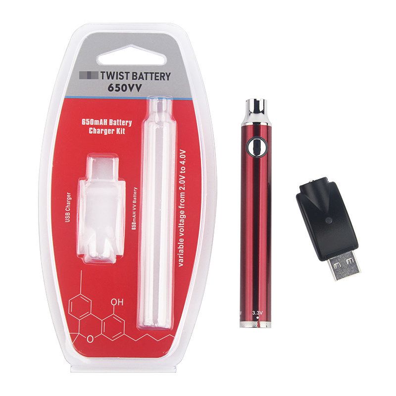 Vape Cartridge Battery Twist Variable Voltage O Pen Style Preheat Push