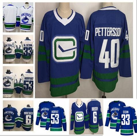 2020 Mens Vancouver Canucks #40 Elias Pettersson Royal ...