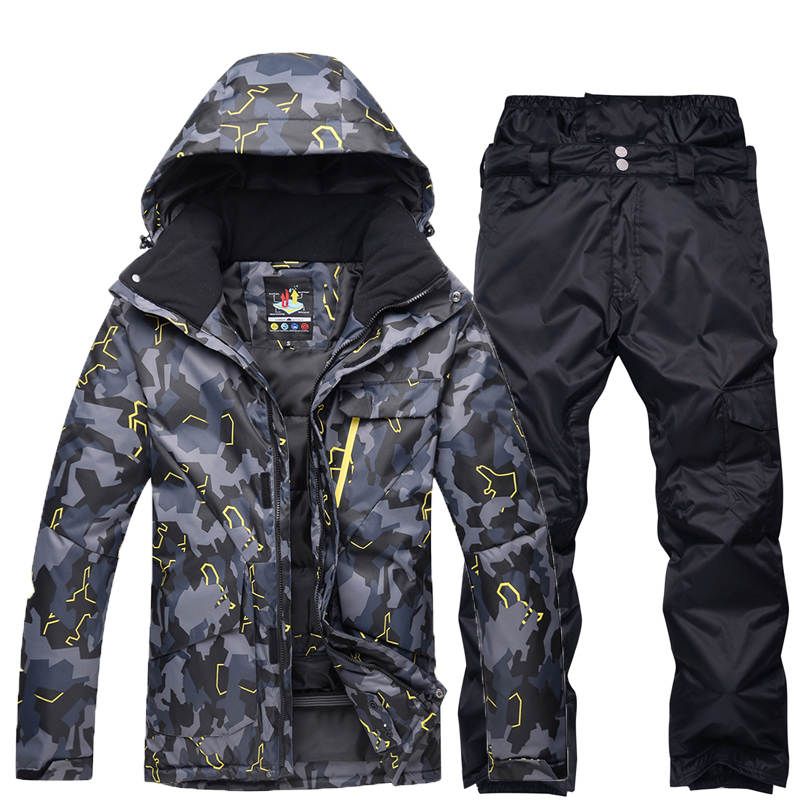Acquistare Nero Grigio Uomo Professionale Abbigliamento Da Snowboard Tuta Da  Sci Impermeabile Antivento Invernale Outdoor Costumi Giacche Da Neve +  Pantaloni Economico | Consegna Veloce E Qualità | It.Dhgate