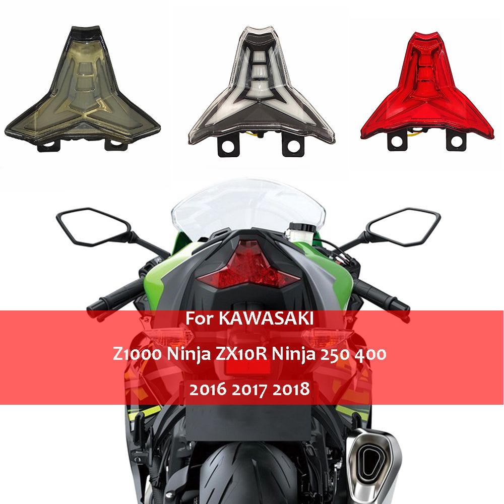 Motorcycle Dropshipping Wholesaler W15016715542 Sells For KAWASAKI Ninja 250 400 ZX 10R ZX10R ZX 10RR ZX10RR Z1000 2014 2018 LED Tail Light Integrated Stop Turn Light | DHgate.Com