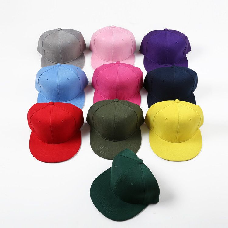 Solid Color Plain Snapback Baseball Cap - Best Quality, Adjustable, Flat Brim, Multiple Colors