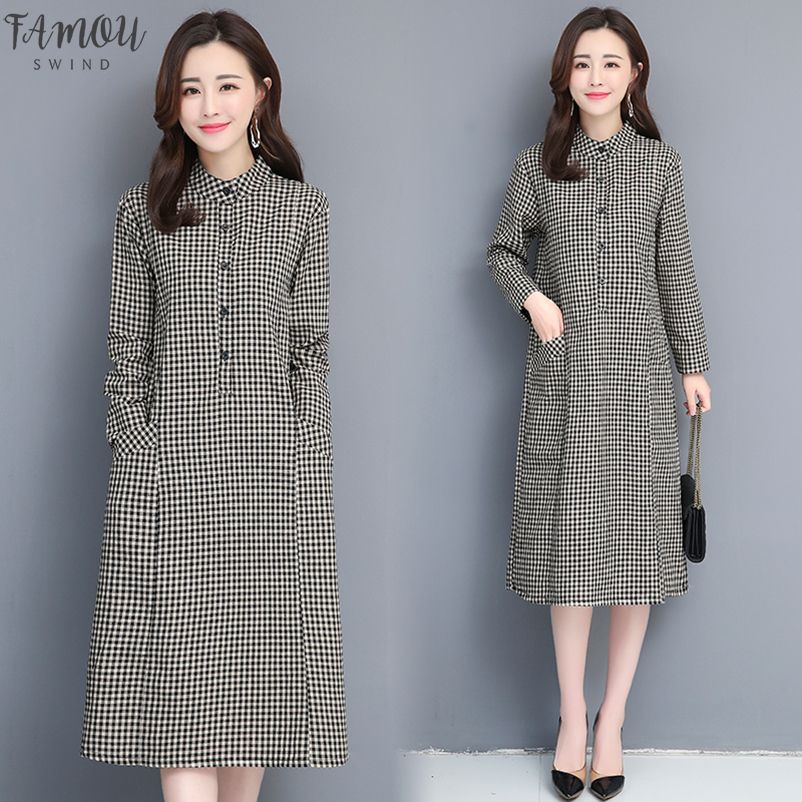 Cotton linen dresses online Clearance