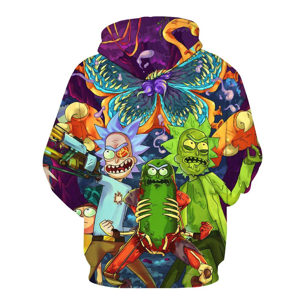 WAWNI Rick and Morty 3D Hoodies Sweatshirts Damen Herren Harajuku Streetwear Hoodies trendige Kleidung Rick and Morty Designs
