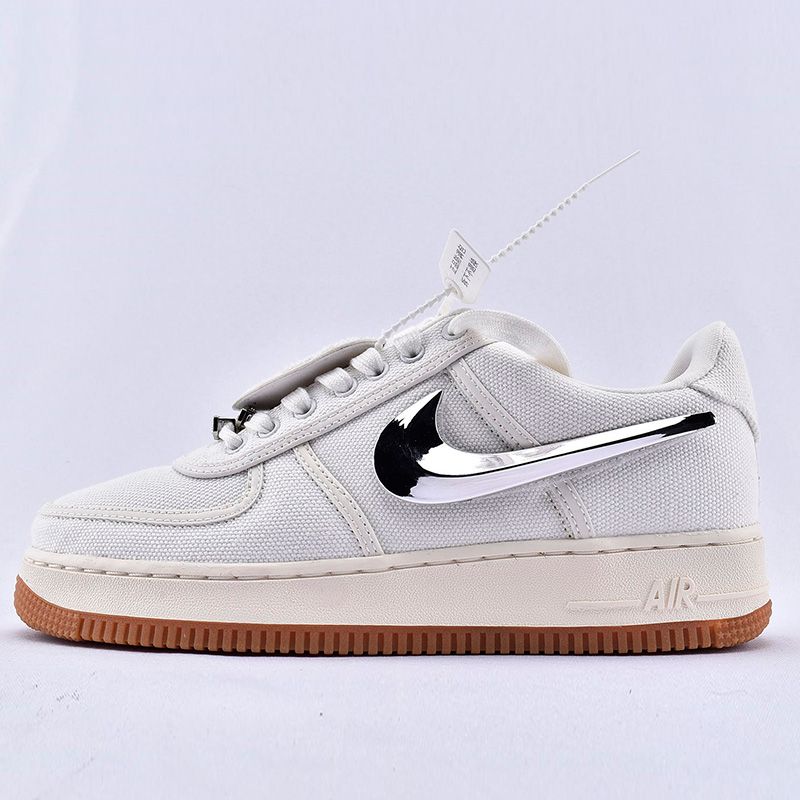 distancia logo Retener Travis Scott Nike Air Force 1 Low AF1 velcro AQ4211-100 Diseñador Zapatos  de lujo Hommes