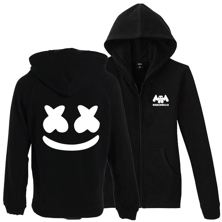 XS To 3XL Plus Size DJ Marshmello Men Hoodies Sweatshirt Women Zipper
