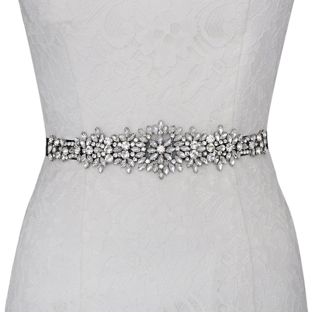 black bridal sash