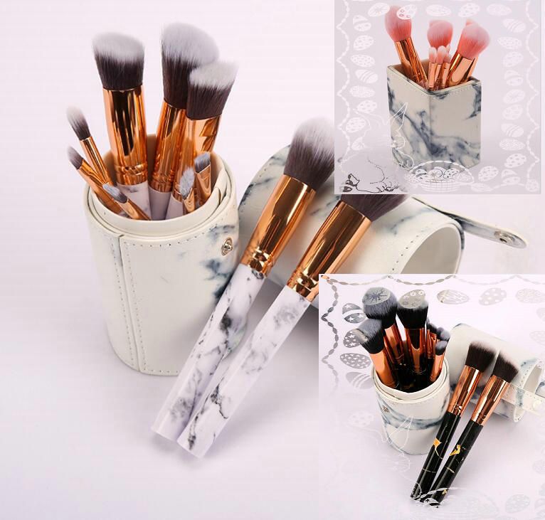 round makeup brush set