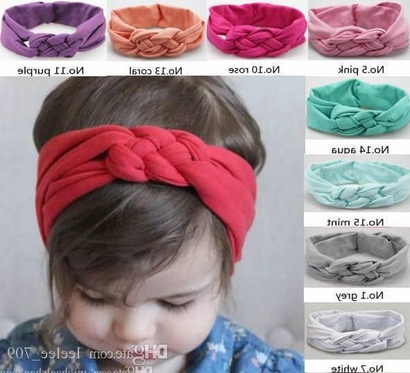 Ins Baby Girls Hair Braided Headband Children Safely Cross Knot