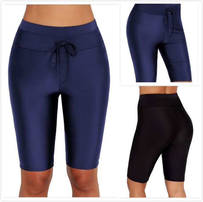 womens long leg swim shorts