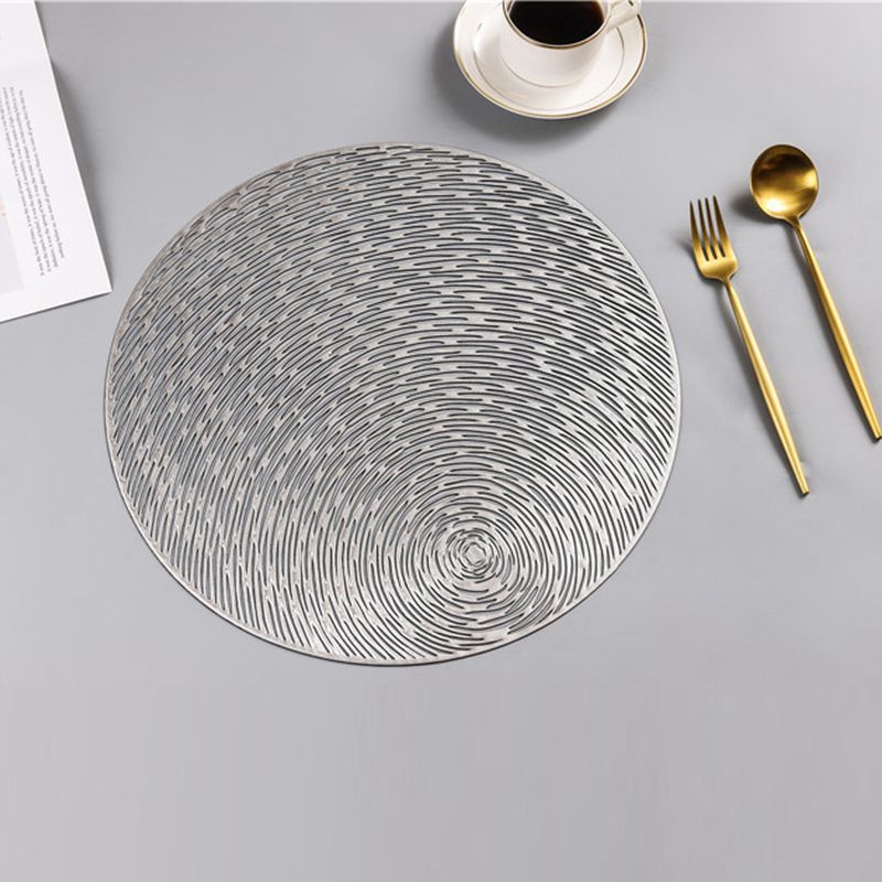 Gold Lace Effet Gaufré PVC rond circulaire napperon Coaster Set table Cup Mat