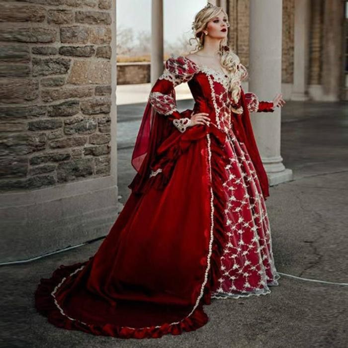 Halloween Woman Medieval Princess Flare Sleeve Dress Polyester Plus Size  Skinny Female Retro Palace Renaissance Gothic Ball Gown - Price history &  Review | AliExpress Seller - Noveltys&Party Costume Store | Alitools.io